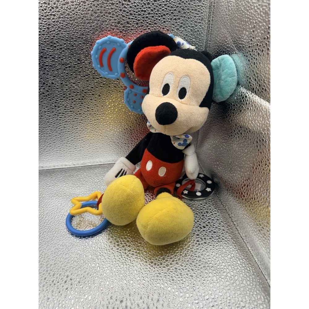 Disney Baby Mickey Mouse Activity Stroller Car Seat Toy Teething Ring